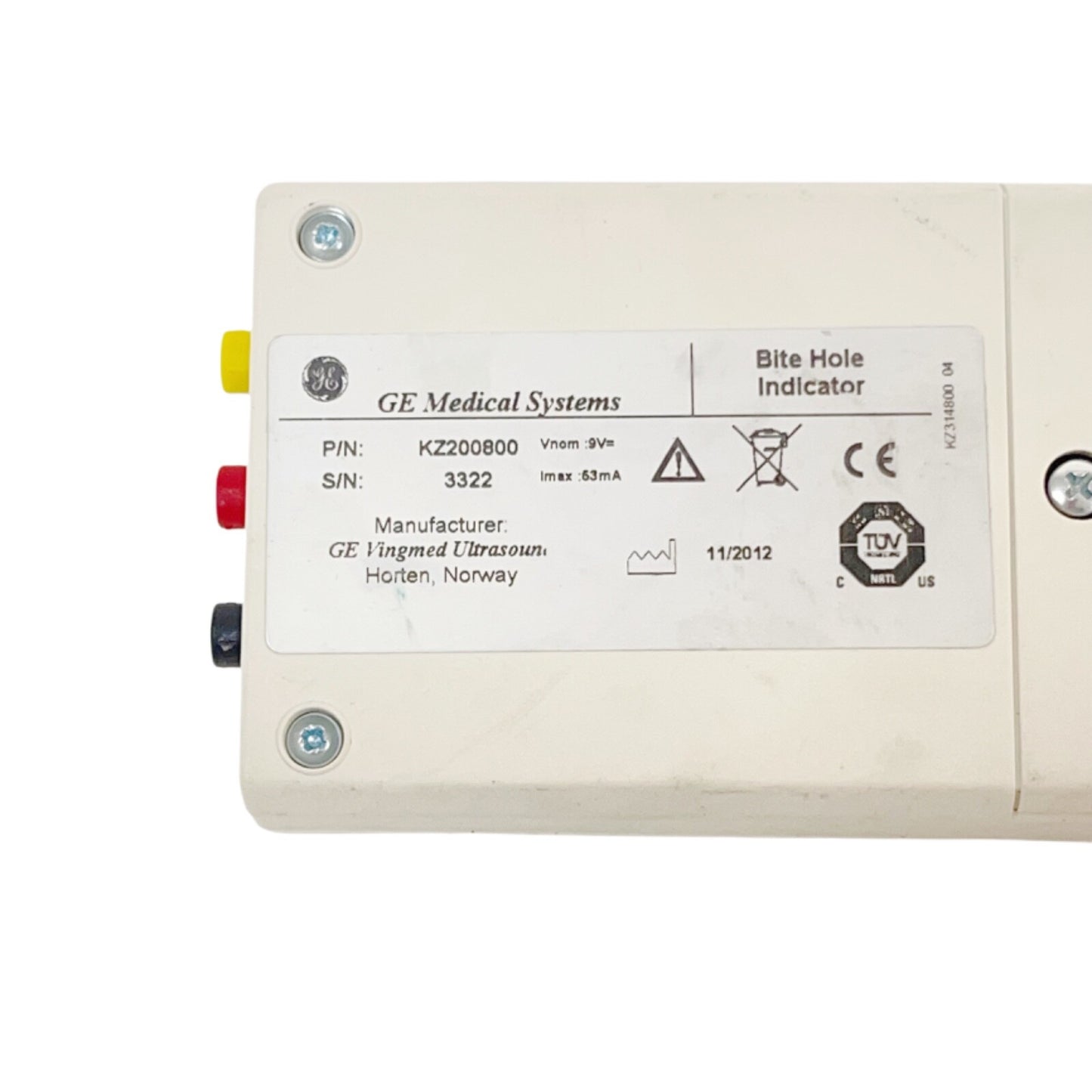 GE Healthcare REF KZ200800 Bite Hole Indicator OEM