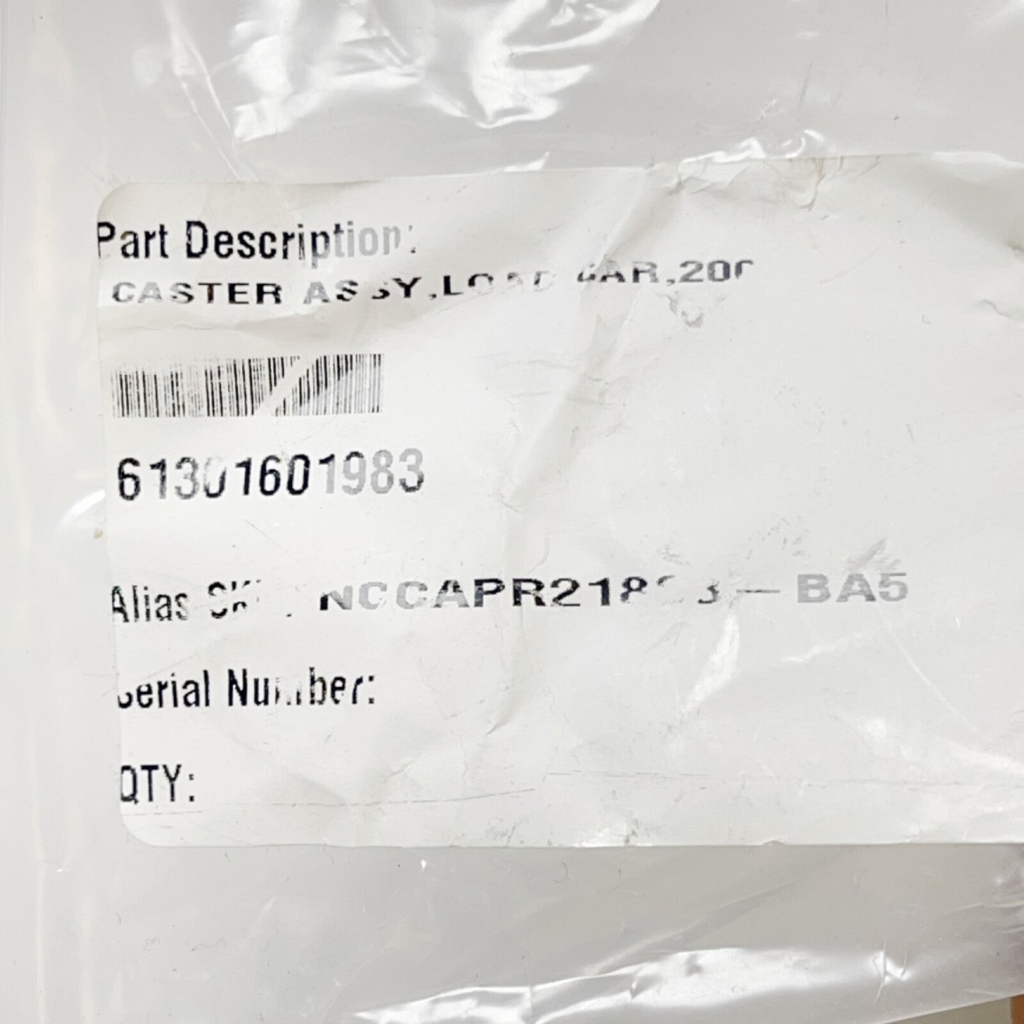 Getinge USA REF 61301601983 Caster Assembly, Load Car 200