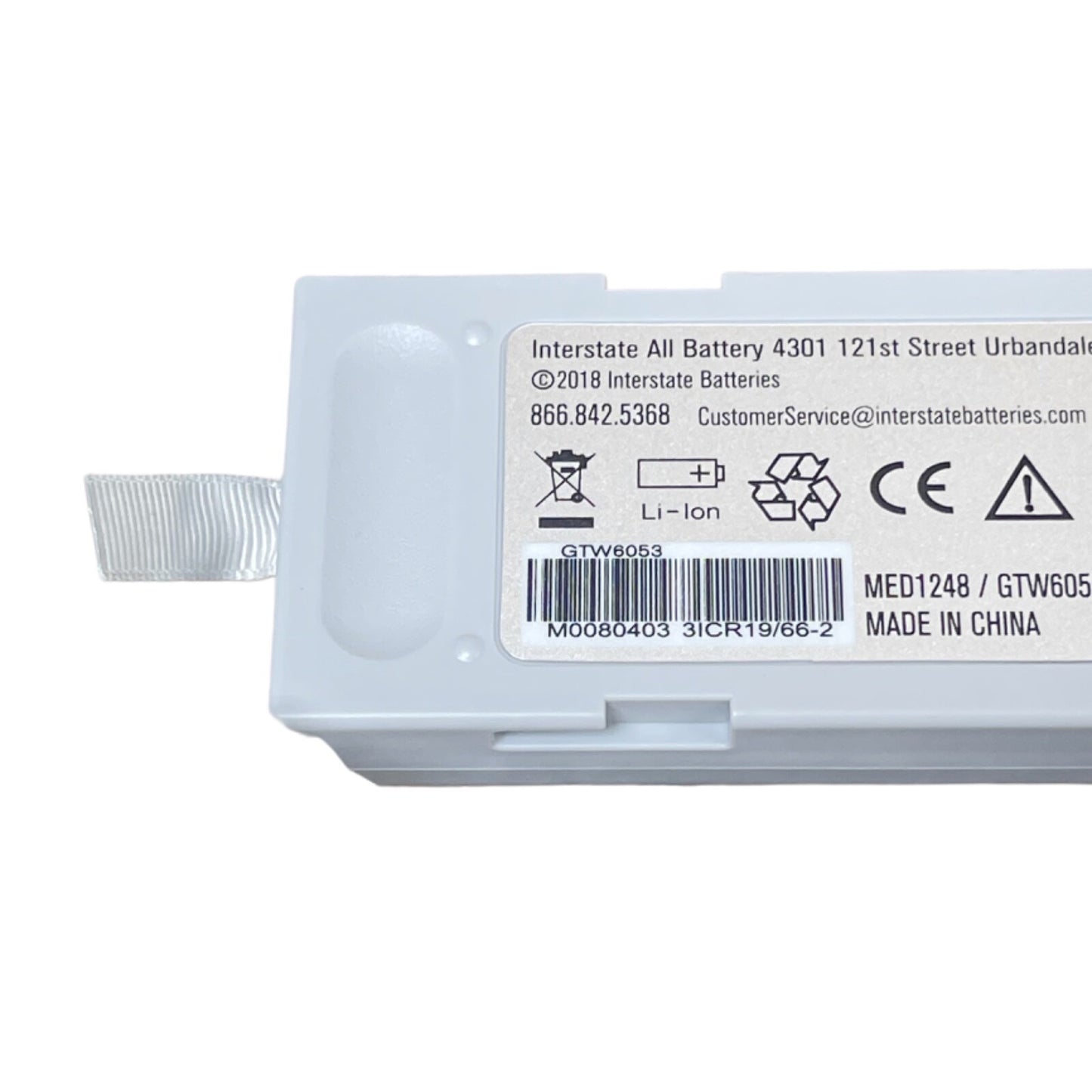 Interstate MED1248 11.1V 4400mAh 49Wh Li-ion Battery For Mindray Monitor