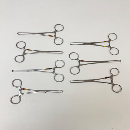 v. mueller / sklar / other Tissue Forceps Allis 6 Inch Length ( Lot of 7 )