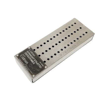 Codman 46-3060 Karlin Straight Stiletto Osteotome Set W/ Sterilization Case