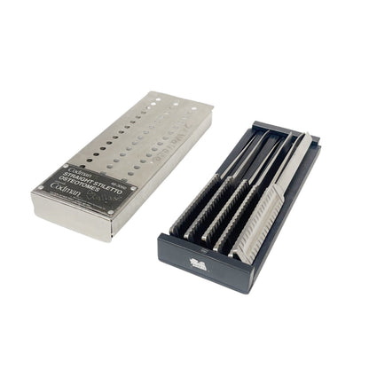 Codman 46-3060 Karlin Straight Stiletto Osteotome Set W/ Sterilization Case