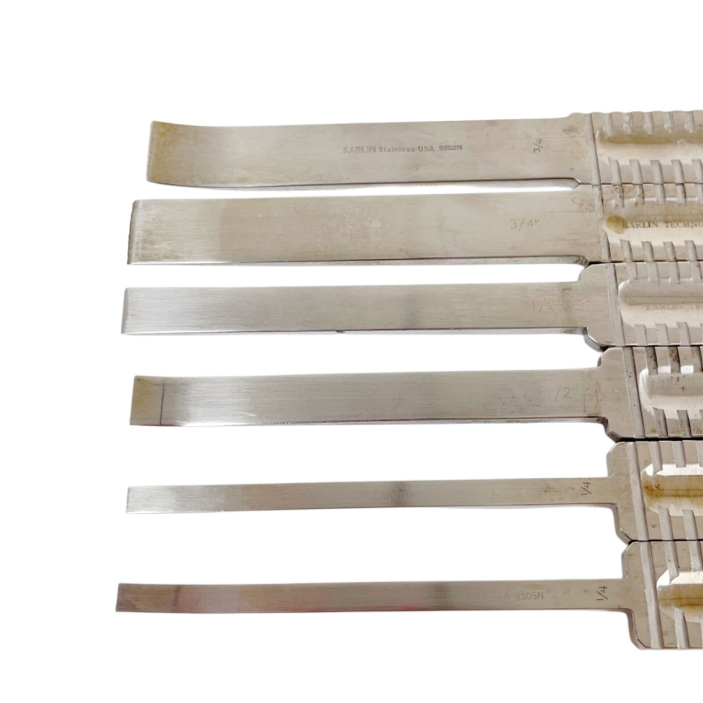 Codman 46-3060 Karlin Straight Stiletto Osteotome Set W/ Sterilization Case