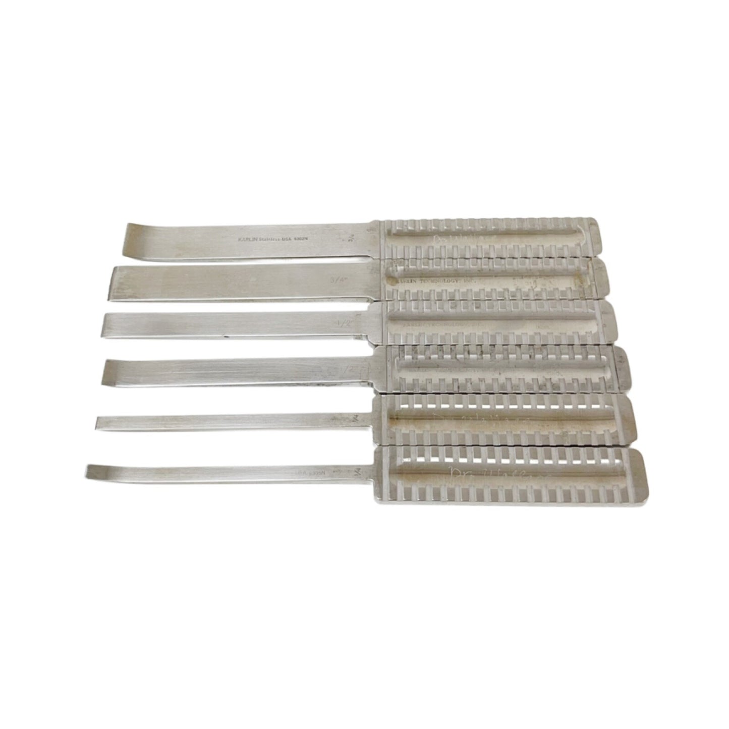 Codman 46-3060 Karlin Straight Stiletto Osteotome Set W/ Sterilization Case