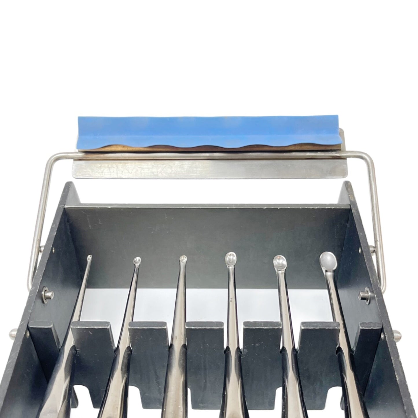 ZIMMER BRUN CUP Curette - Hollow Handle SET OF 6 with Sterilization Rack