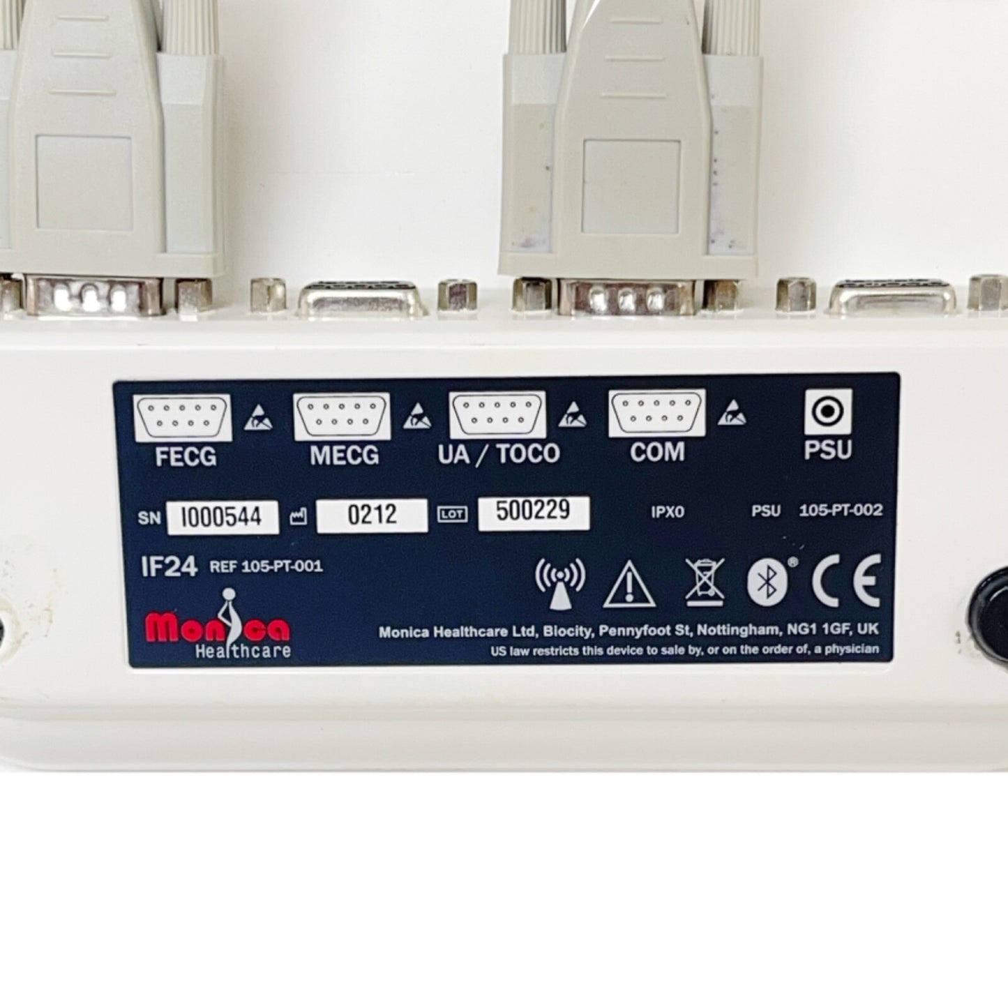 GE MONICA 105-PT-001 IF24 MONITOR W/ AN24 Fetal Monitor Portable AS IS UNTESTED
