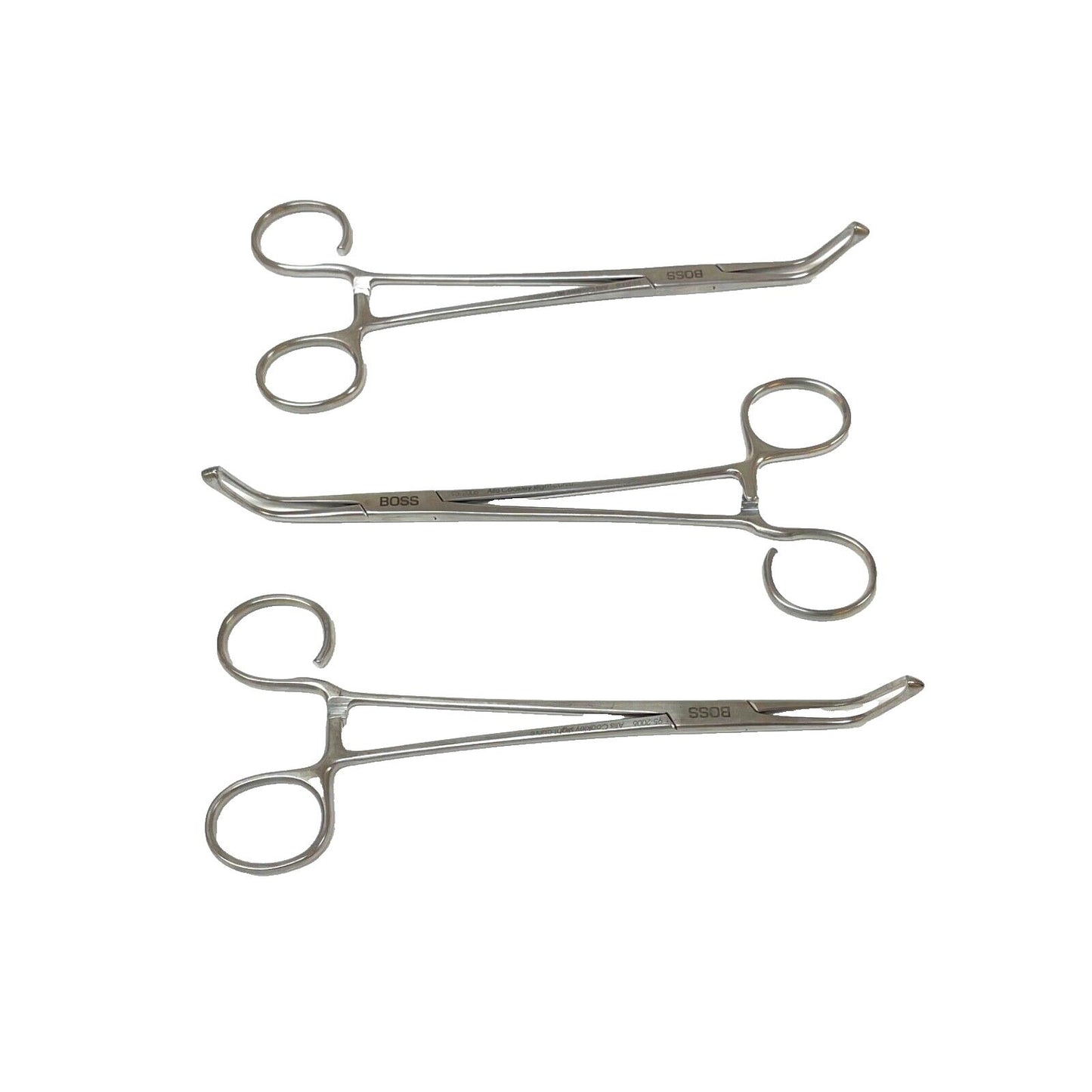 BOSS SURGICAL 95-2006 Allis Coakley Tonsil Forceps Strong Curve ( LOT OF 3 )