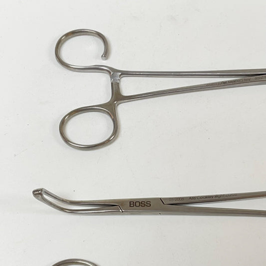 BOSS SURGICAL 95-2006 Allis Coakley Tonsil Forceps Strong Curve ( LOT OF 3 )