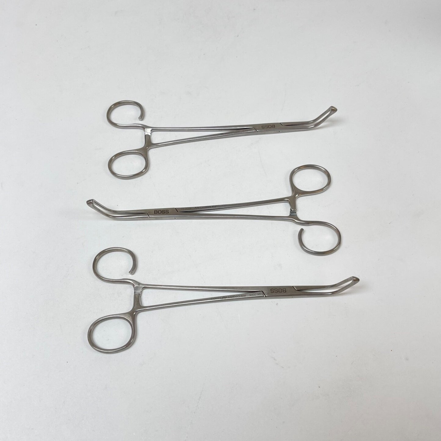 BOSS SURGICAL 95-2006 Allis Coakley Tonsil Forceps Strong Curve ( LOT OF 3 )