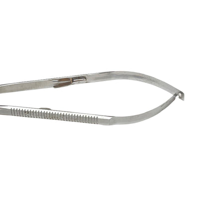 Boss Surgical 65-5267  Finetouch Flat Handle Curved W/ Lock Needle Holder 8.5 In