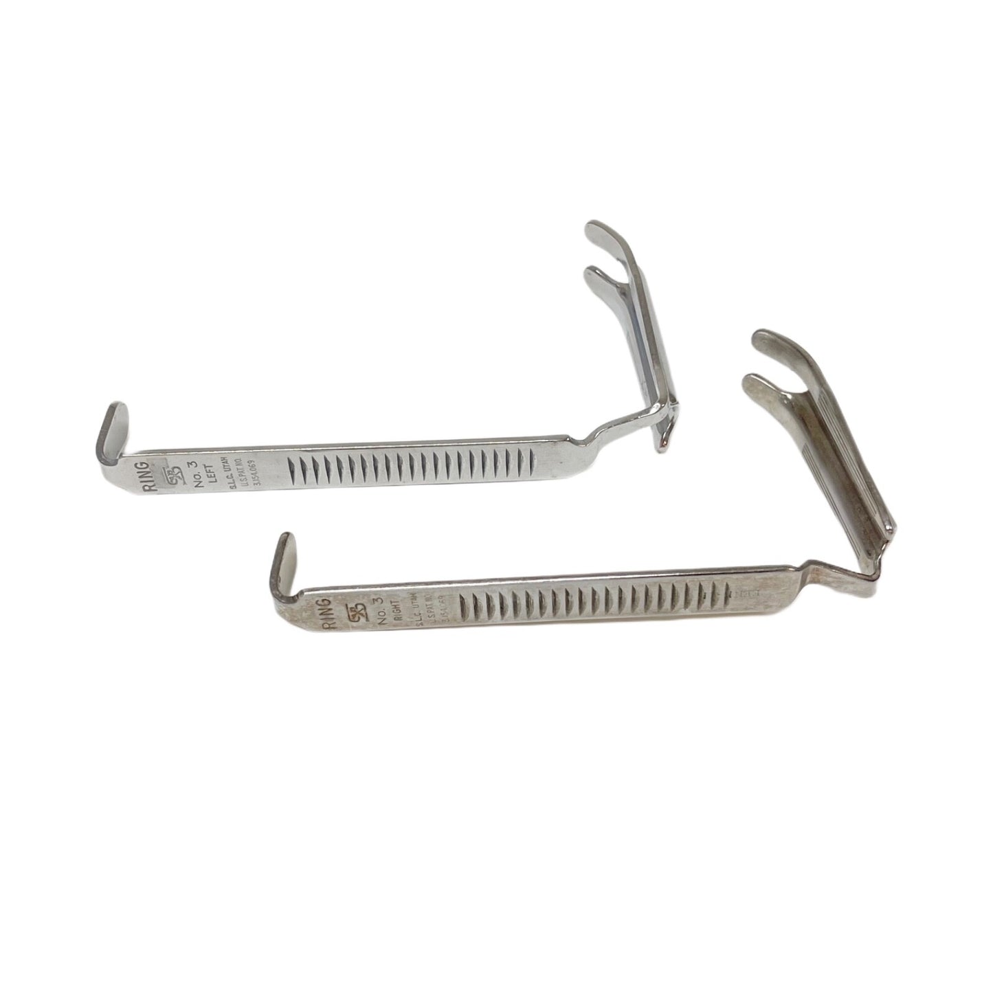 S.L.C. UTAH 3.154.069 No 3 Right & Left Tongue Retractor Set OR GRADE