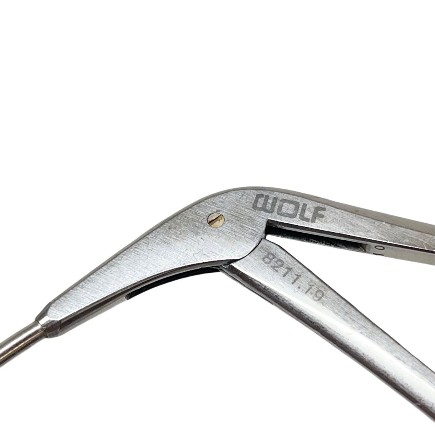 R. WOLF 8211.19 Double Spoon Forceps, Horizontal Opening, Curved 70° Up