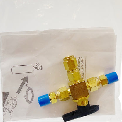 SWAGELOKE B-42XTS4 JR6413001 BRASS Way Ball Valve FOR Tube Fitting, 0.125in 3.2m