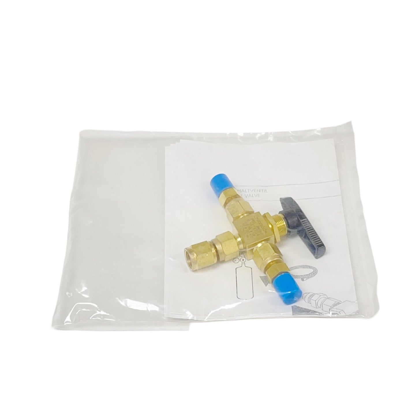 SWAGELOKE B-42XTS4 JR6413001 BRASS Way Ball Valve FOR Tube Fitting, 0.125in 3.2m