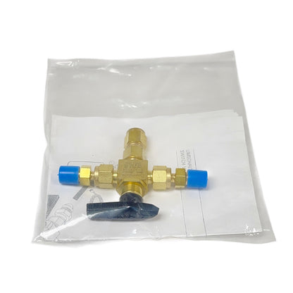 SWAGELOKE B-42XTS4 JR6413001 BRASS Way Ball Valve FOR Tube Fitting, 0.125in 3.2m