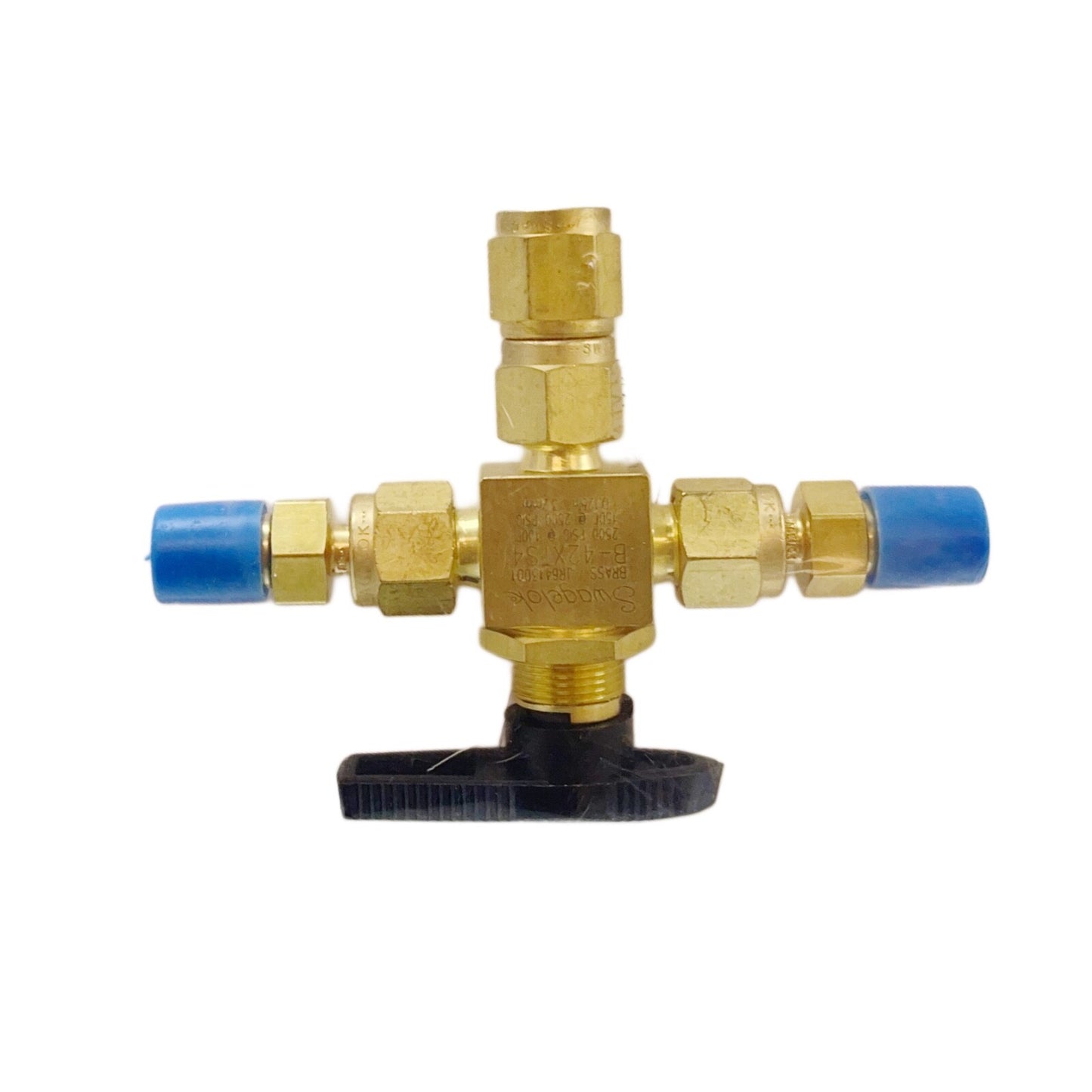 SWAGELOKE B-42XTS4 JR6413001 BRASS Way Ball Valve FOR Tube Fitting, 0.125in 3.2m