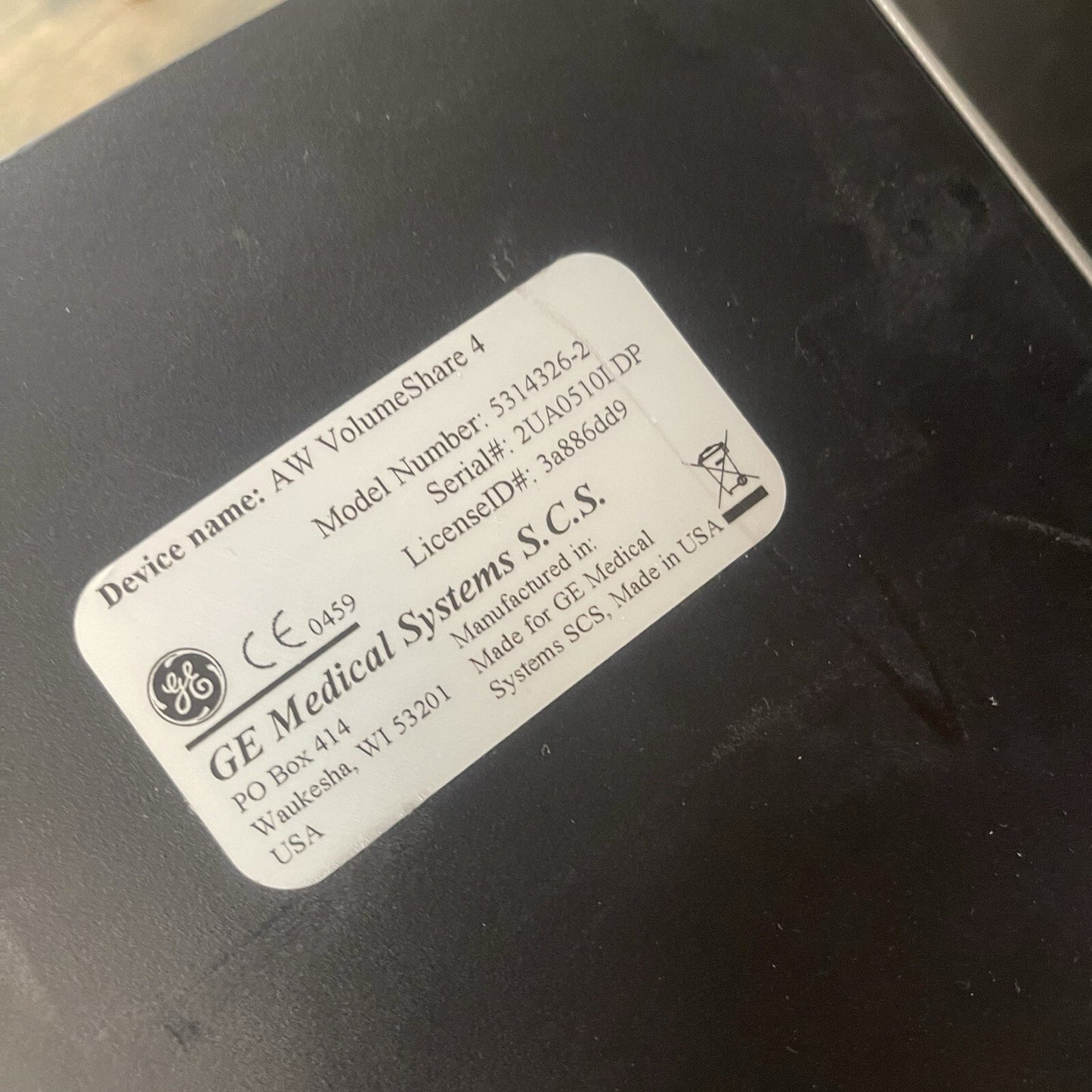 GE Medical Model 5314326-2 AW Volume Share 4 As Is ( Display Not Included )