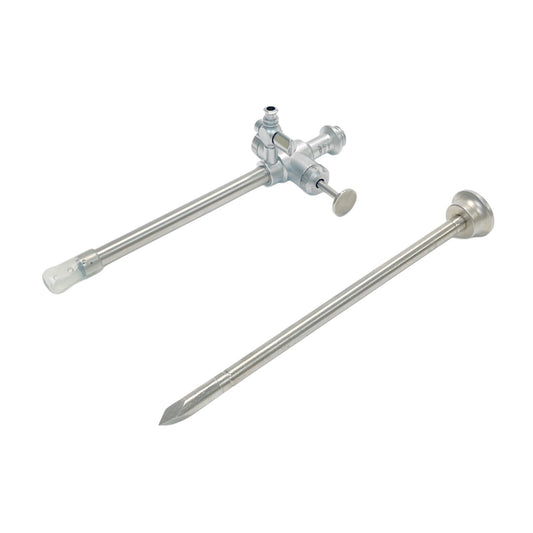 R. WOLF 8932.01 Trocar sleeve, trumpet valve, 8 mm Ã˜, 105 mm w/ 8932.12 Trocar