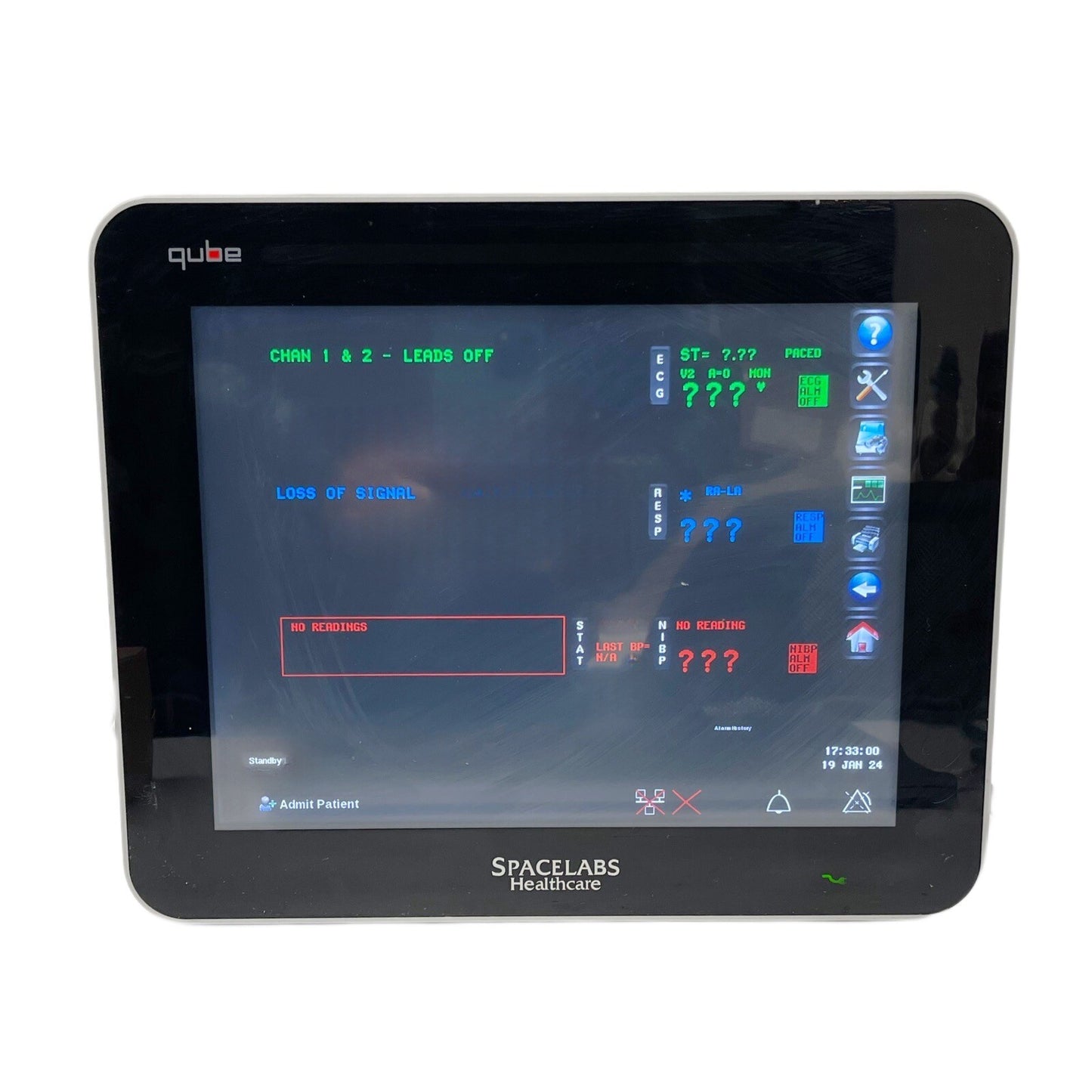 SPACELABS REF 91390 Qube Patient Monitor W/ Module & Battery ( No Power Supply )