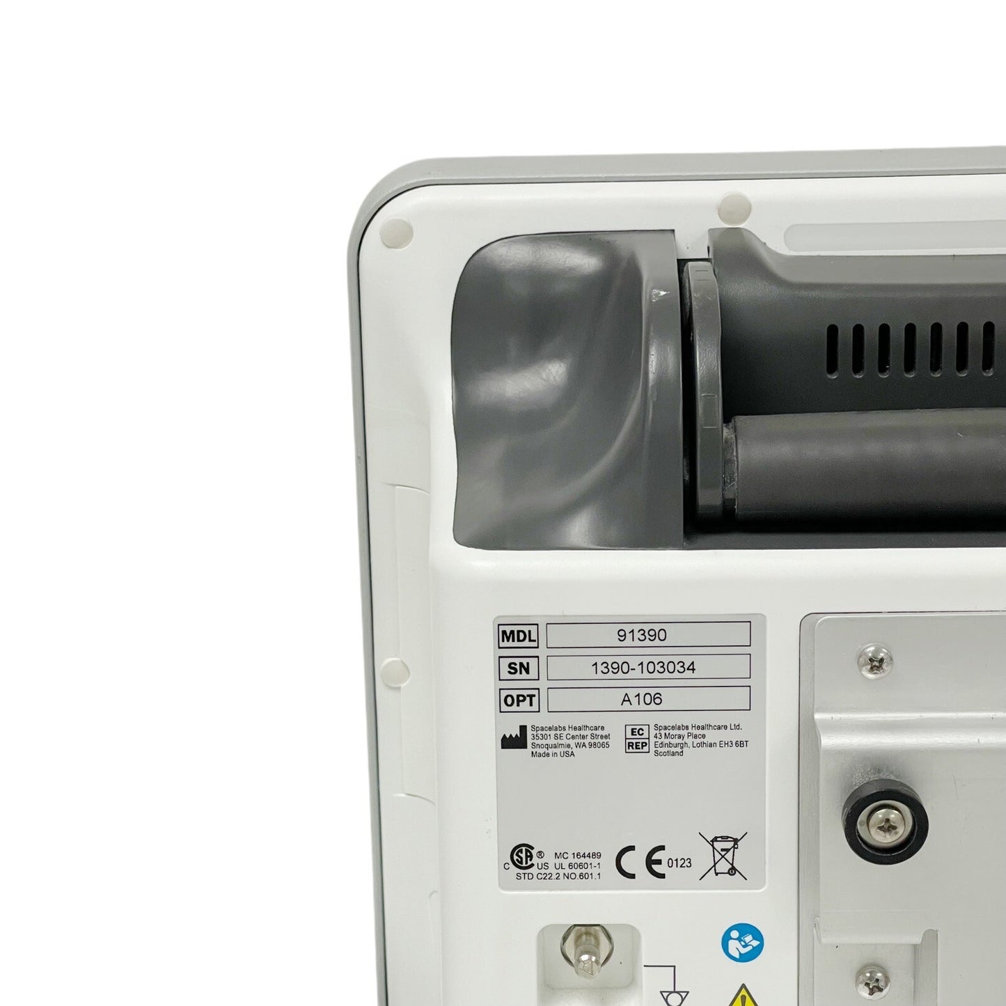 SPACELABS REF 91390 Qube Patient Monitor W/ Module & Battery ( No Power Supply )