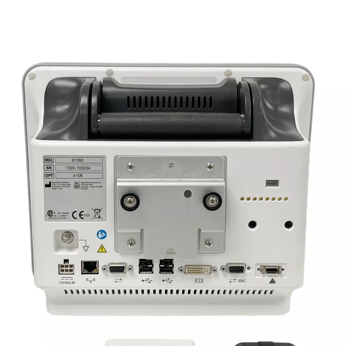 SPACELABS REF 91390 Qube Patient Monitor W/ Module & Battery ( No Power Supply )