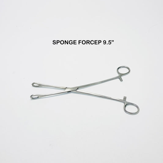Sponge Holding Forceps Straight Serrated 9.5" Stainless Steel ( LOT OF 13 )