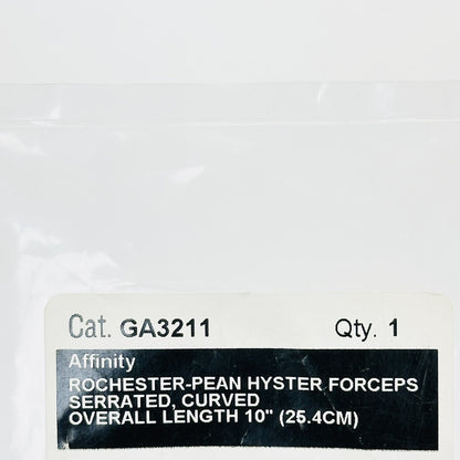 CAREFUSION GA3211 Affinity Rochester-Pean Hyster Forceps Serrated, Curved 25.4cm