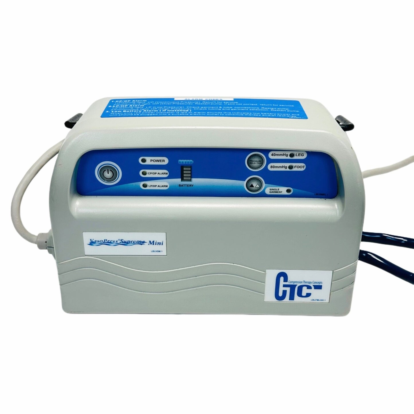 VasoPress VP500DM Mini Supreme DVT Pump with Tubing