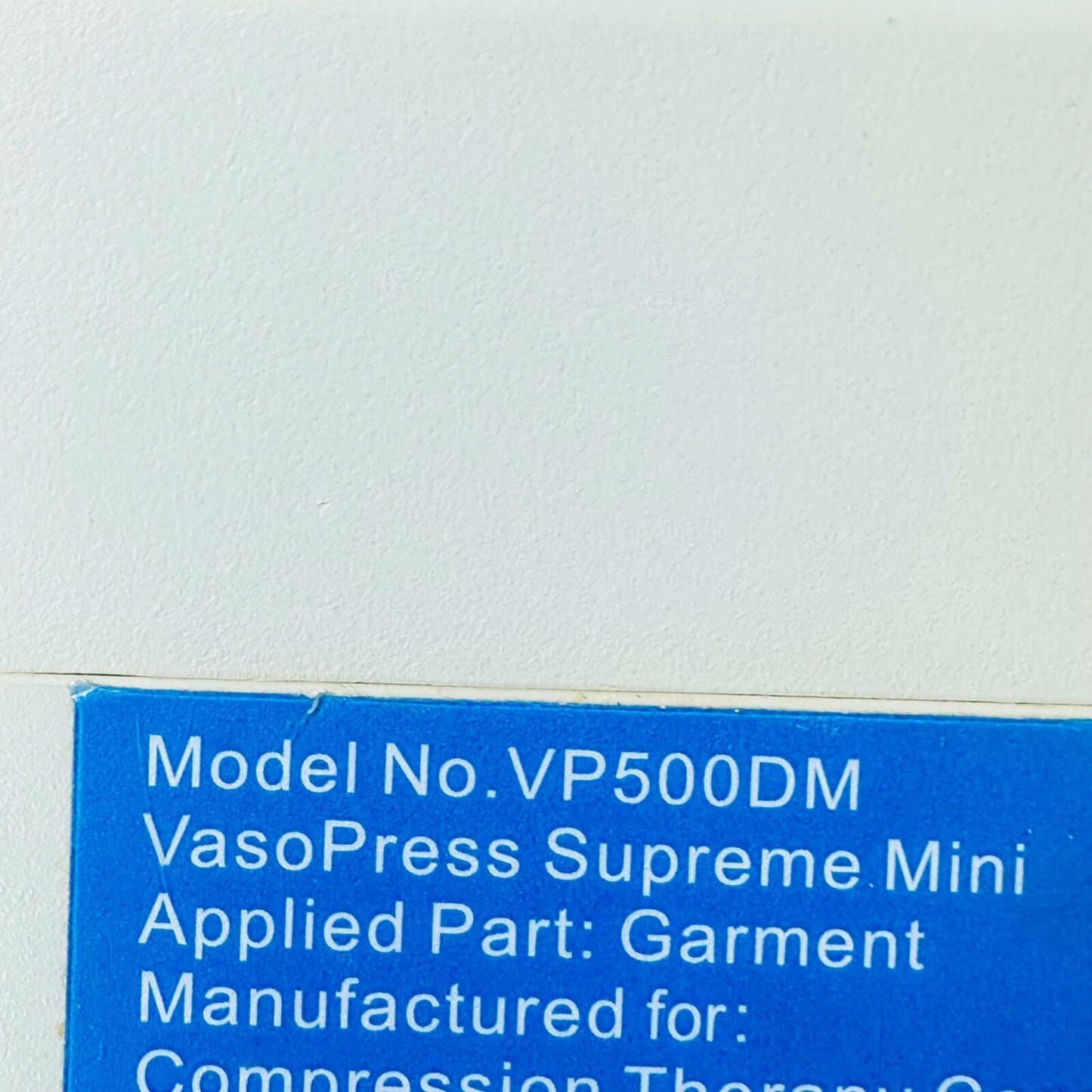 VasoPress VP500DM Mini Supreme DVT Pump with Tubing