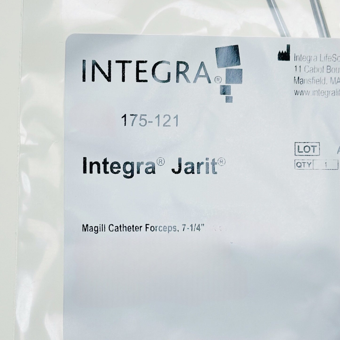 INTEGRA JARIT 175-121 Magill Adult ForcepS, 8-3/4", Satin, straight