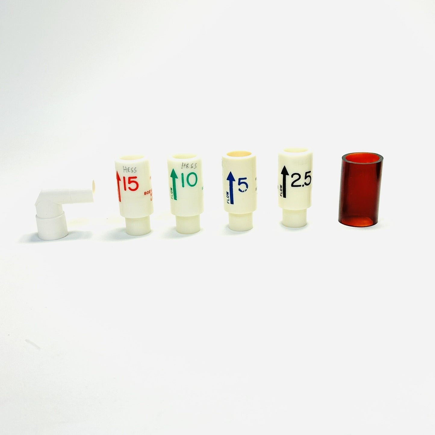 Boehringer positive expiratory pressure valve 4801 Set Of 2.5 / 5 / 10 & 15 Flow