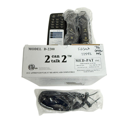 Med-Pat D2200, 2 Can Talk 2 Telephone - Twin Handset Conference Phone