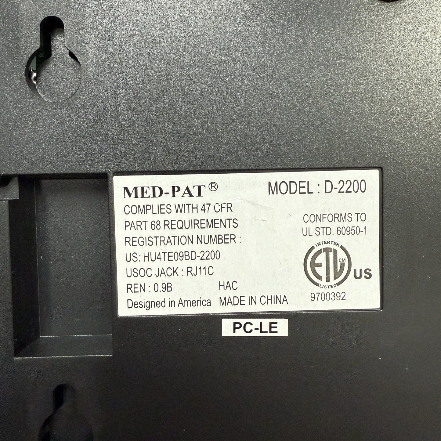 Med-Pat D2200, 2 Can Talk 2 Telephone - Twin Handset Conference Phone