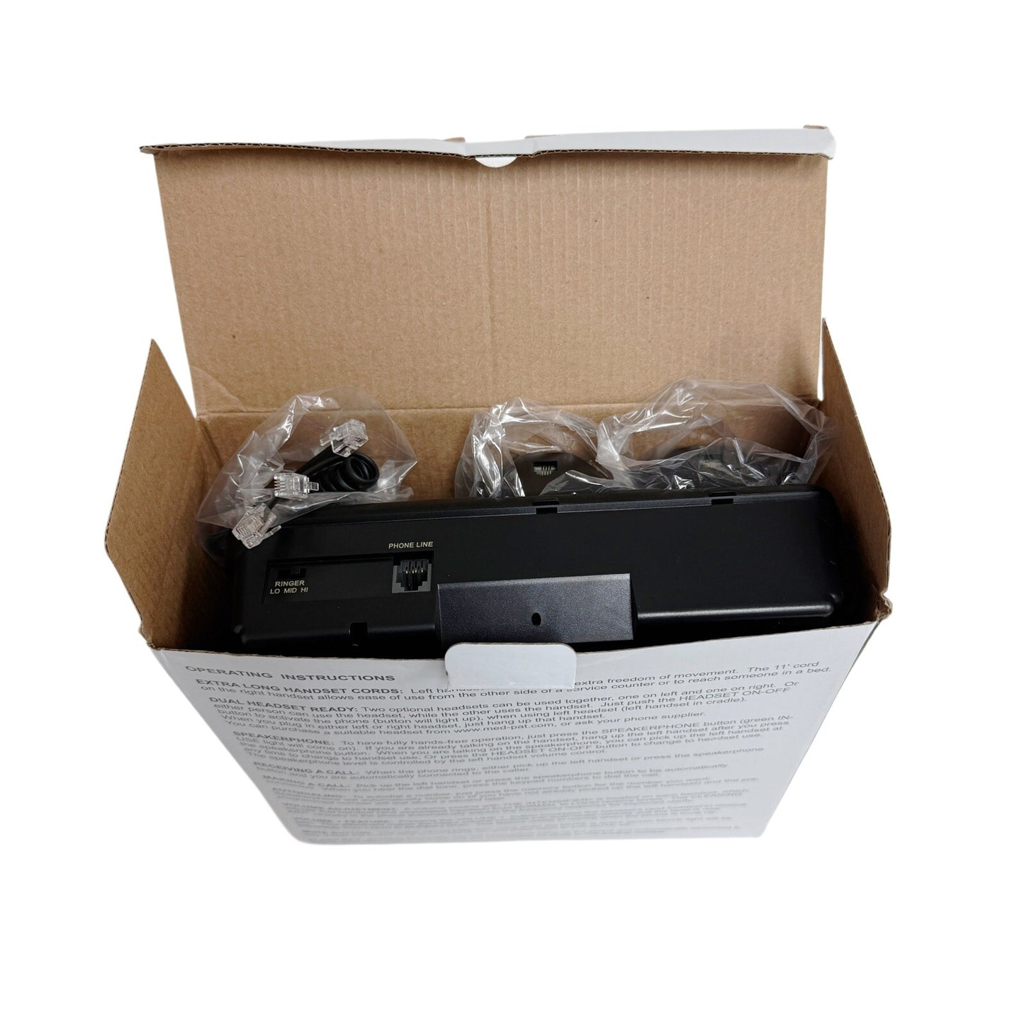 Med-Pat D2200, 2 Can Talk 2 Telephone - Twin Handset Conference Phone