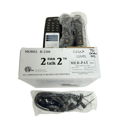 Med-Pat D2200, 2 Can Talk 2 Telephone - Twin Handset Conference Phone