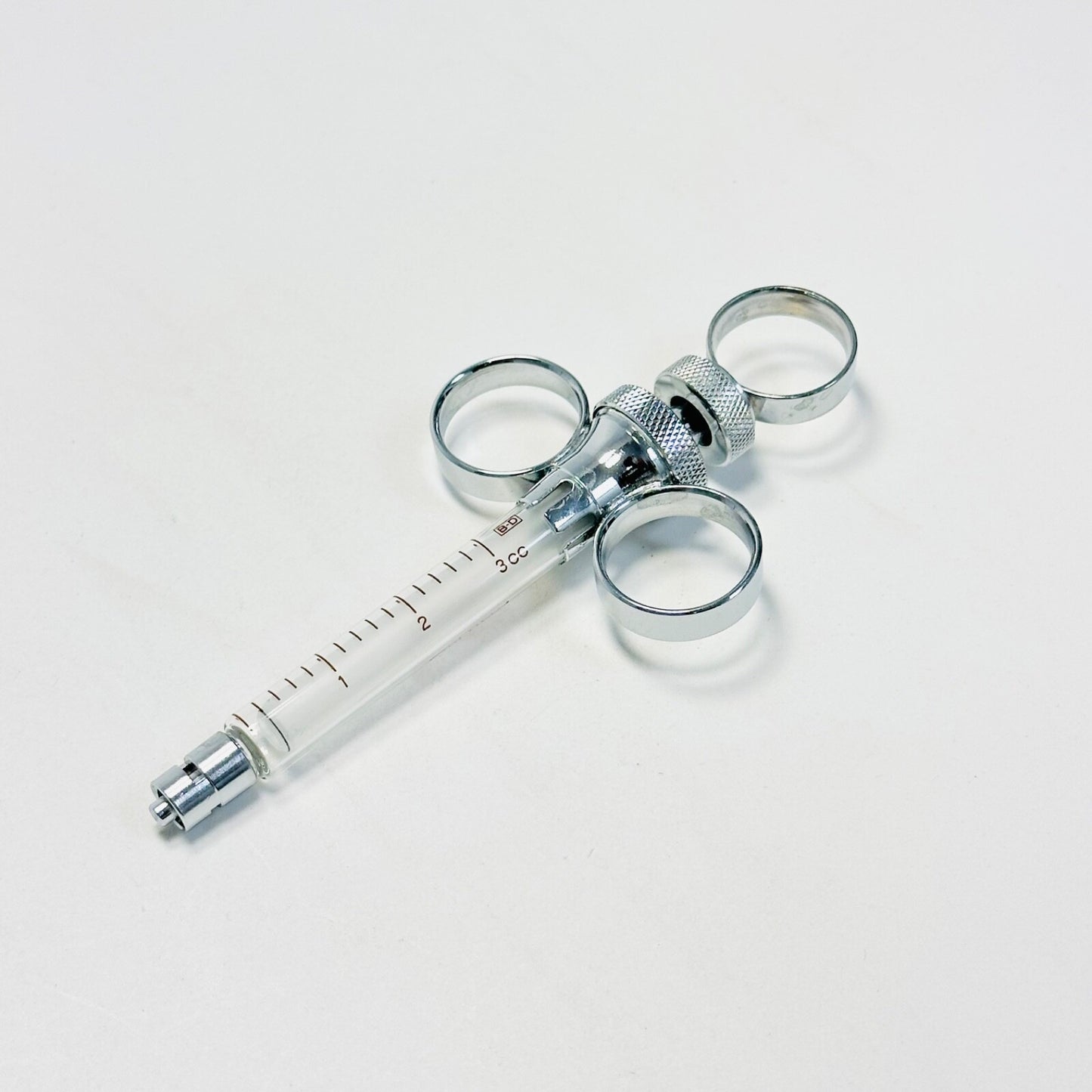 Bd Multifit 3cc Glass Syringe With 3 Finger Ring And Luer Lock Tip Reusable