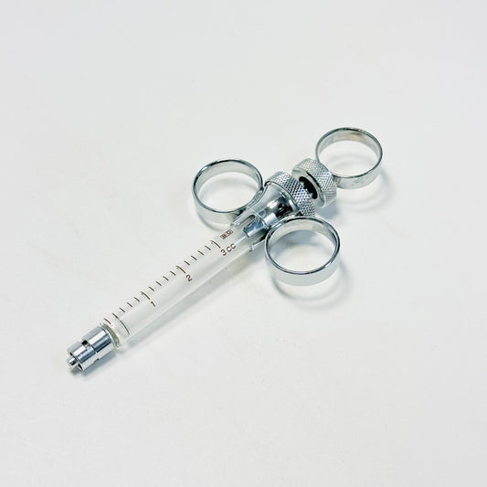 Bd Multifit 3cc Glass Syringe With 3 Finger Ring And Luer Lock Tip Reusable