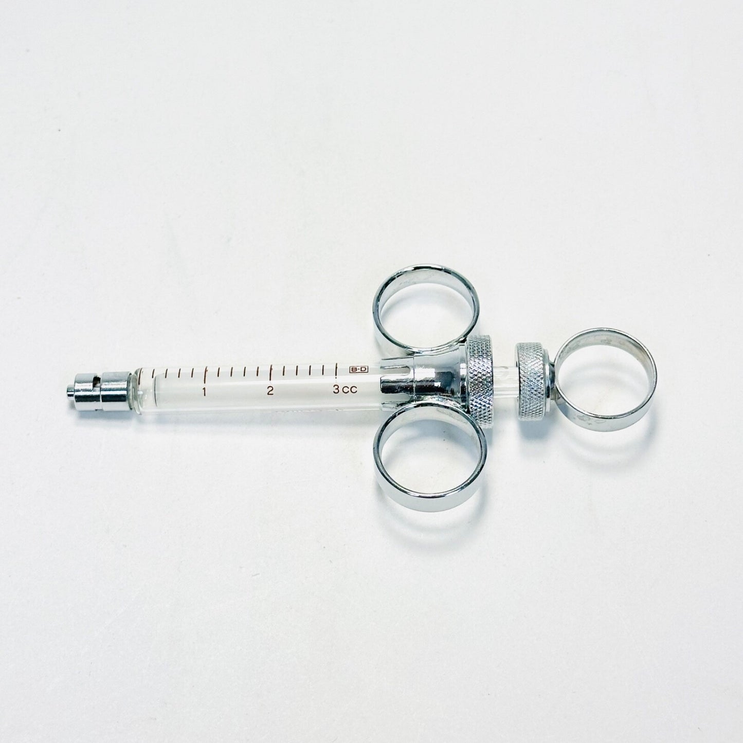 Bd Multifit 3cc Glass Syringe With 3 Finger Ring And Luer Lock Tip Reusable