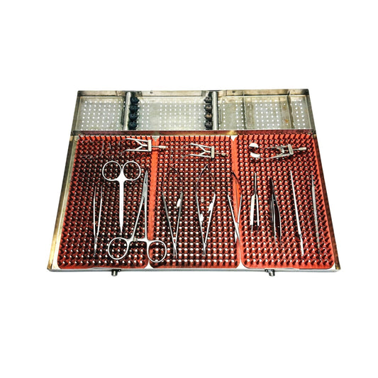 Storz / Katena / Symmetry & Others 14 Opthalmic Instruments  Set W/ Steel Caddy