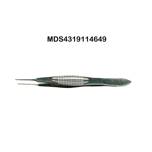 konig MDS431911 Castroviejo Corneal Suturing Forceps, 1 x 2 Teeth, 0.5 mm