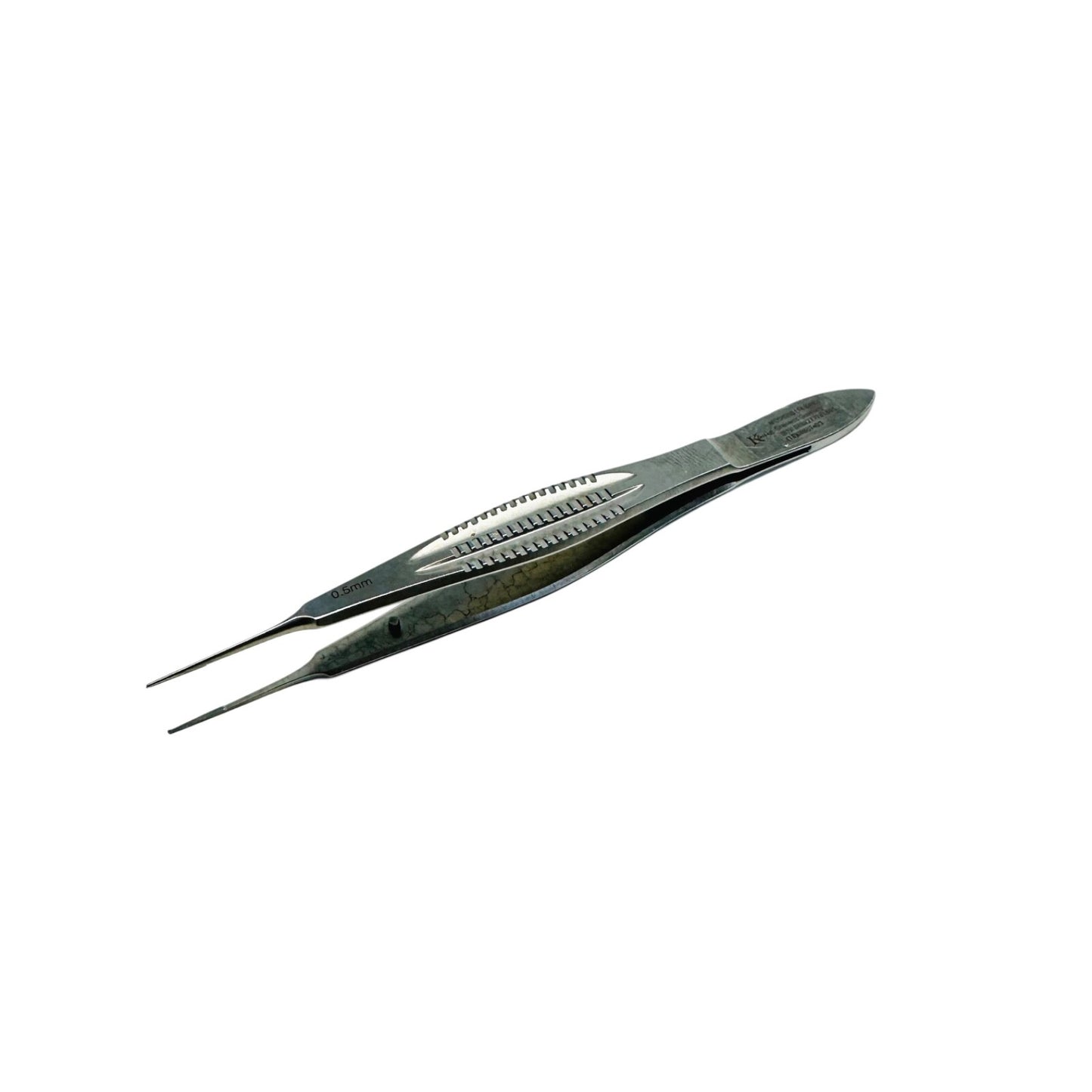 konig MDS431911 Castroviejo Corneal Suturing Forceps, 1 x 2 Teeth, 0.5 mm