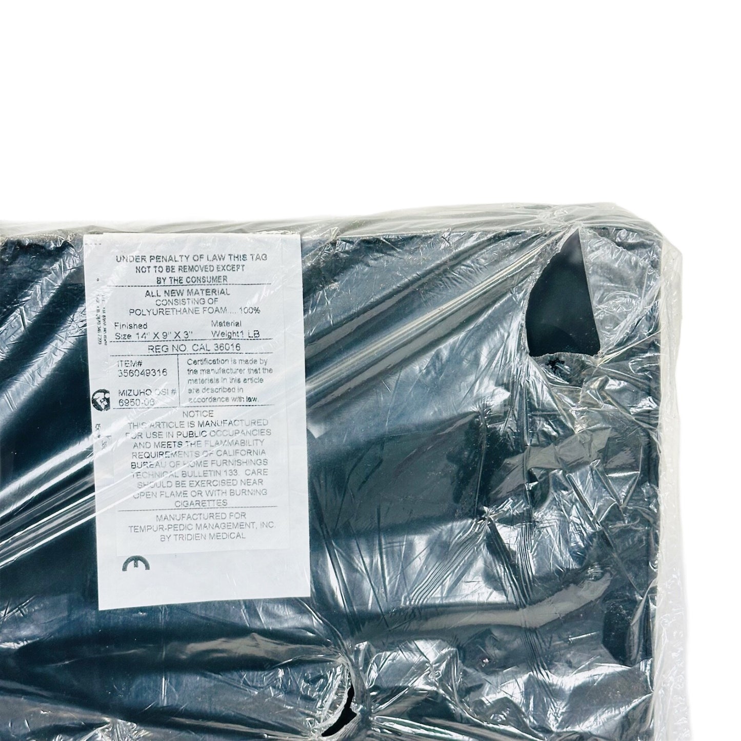 MIZUHO OSI 6950-06 Rectangular Positioning pad 14€³ x 9€³ x 3€³ FOR TRIOS & MTS