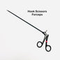 Hook Scissors Forceps Monopolar, Metal Handle 16 In O. Length Reusable