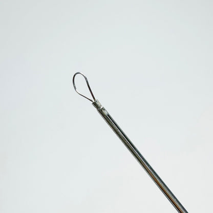 V. MUELLER AU5610 Ear Billeau Curette Loop, Round Knurled Handle Small Tip 7 In.