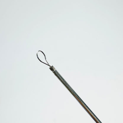 V. MUELLER AU5610 Ear Billeau Curette Loop, Round Knurled Handle Small Tip 7 In.