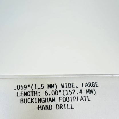 RICHARDS 13-0470 Buckingham Footplate Hand Drills (1.5 MM) WIDE, LARGE: 6 inch