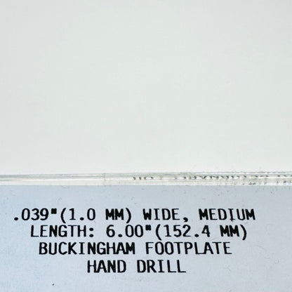 RICHARDS 13-0471 Buckingham Footplate Hand Drills (1.0 MM) WIDE, Medium: 6 inch