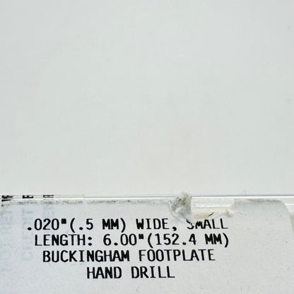 RICHARDS 13-0472 Buckingham Footplate Hand Drills (0.5 MM) WIDE, SMALL: 6 inch
