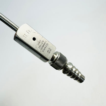 JARIT 285-479 Frazier Suction Tube, 11 Fr Angled 90°,7-1/2" Stainless Instrument