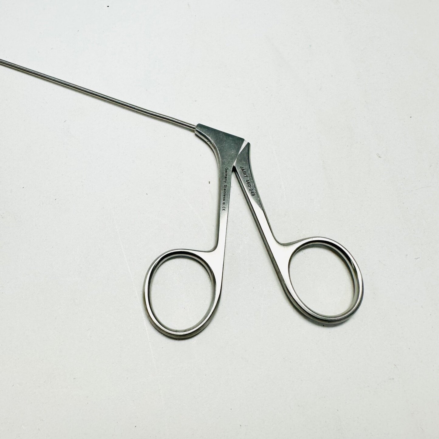 Jarit 460-248 Jako Microlaryngeal Scissor Curved Right, Working Length, 9-3/4"
